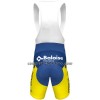 Completo Maglia + Pantaloncino con bretelle 2022 Sport Vlaanderen-Baloise Manica Corta Giallo Blu Bianco